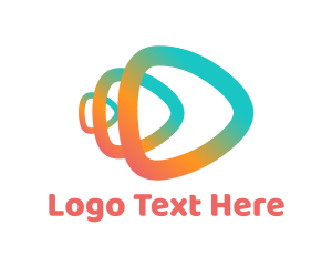 Youtube - Abstract Play Symbol logo design