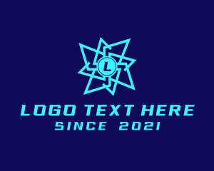 Networking - Geometric Gaming Technology logo design