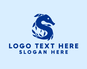 Animal - Seahorse Letter S logo design