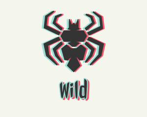 Holographic Spider Gaming Logo