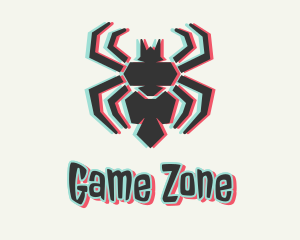 Holographic Spider Gaming logo design