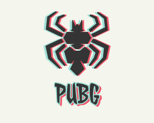 Holographic Spider Gaming logo design