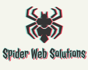 Holographic Spider Gaming logo design