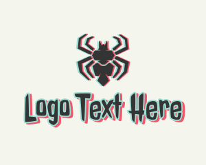 Insect - Holographic Spider Gaming logo design