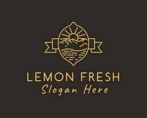 Lemon - Citrus Lemon Mountain logo design