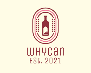 Cocktail - Wine Bottle Badge logo design