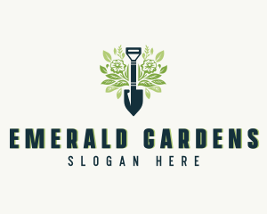 Yard Landscaping Shovel logo design