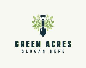 Landscaping - Yard Landscaping Shovel logo design