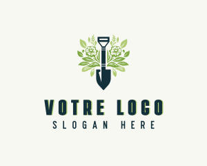 Yard Landscaping Shovel logo design