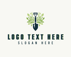 Yard Landscaping Shovel Logo