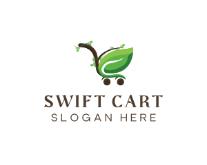 Organic Leaf Cart logo design