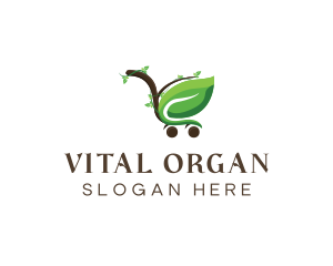 Organic Leaf Cart logo design