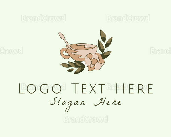 Floral Ceramic Cup Logo