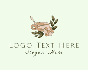 Etsy - Floral Ceramic Cup logo design