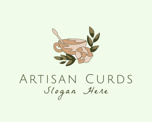 Floral Ceramic Cup logo design