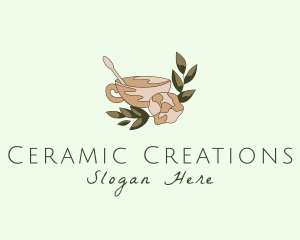 Ceramic - Floral Ceramic Cup logo design