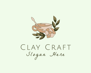 Clay - Floral Ceramic Cup logo design