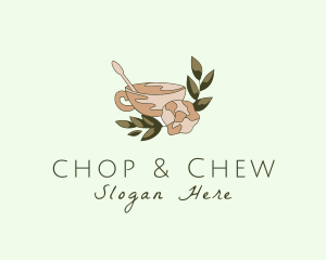 Bowls - Floral Ceramic Cup logo design