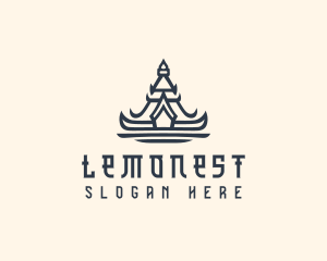 Landmark - Asian Shrine Architecture logo design