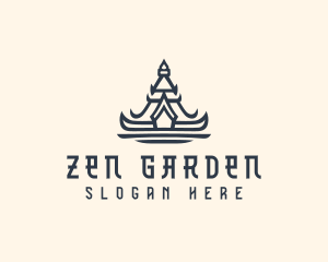 Asian Shrine Architecture logo design