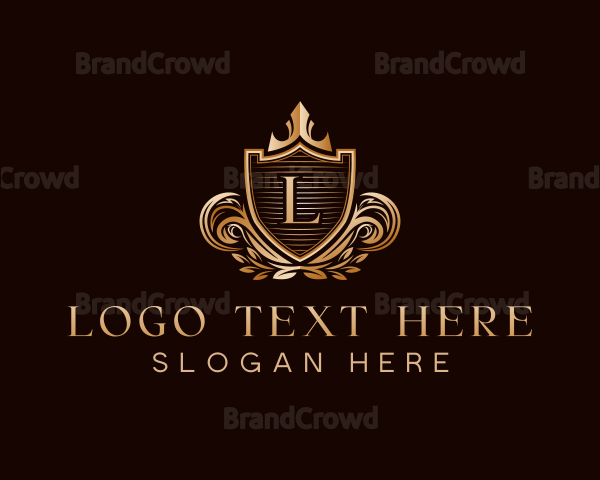 Shield Crown Insignia Logo