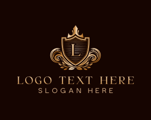 Ornament - Shield Crown Insignia logo design