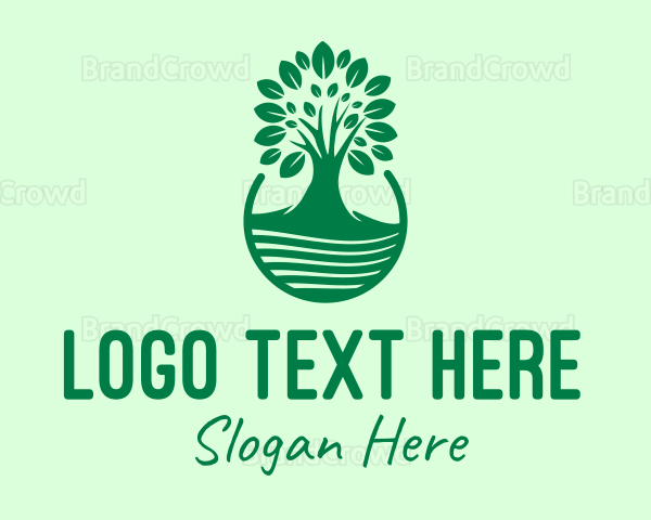 Green Growing Tree Logo