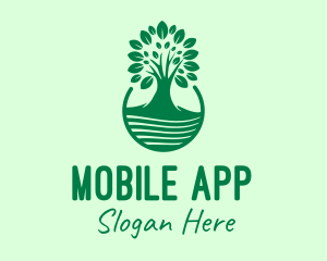 Arborist - Green Growing Tree logo design