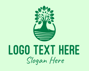 Green Growing Tree  Logo