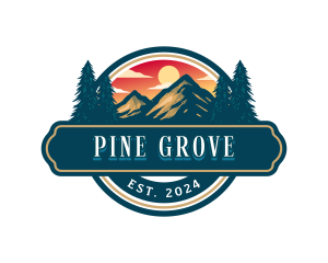 Pine - Mountain Pine Tree logo design