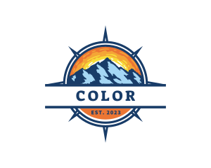 West - Compass Mountain Travel logo design