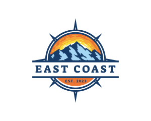 East - Compass Mountain Travel logo design