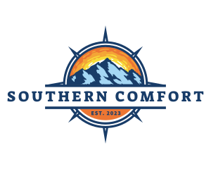 South - Compass Mountain Travel logo design