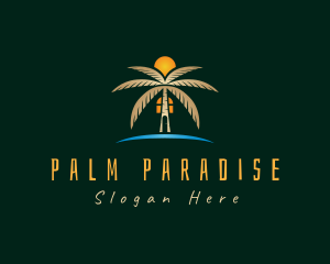 Tropical Beach House logo design