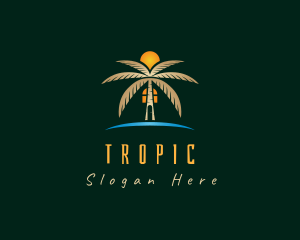 Tropical Beach House logo design