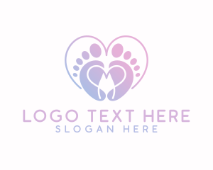Love - Heart Feet Love logo design