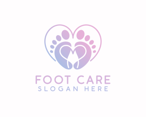 Podiatrist - Heart Feet Love logo design