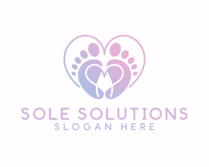 Sole - Heart Feet Love logo design