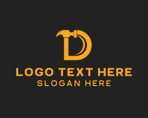 Industrial - Hammer Tool Letter D logo design