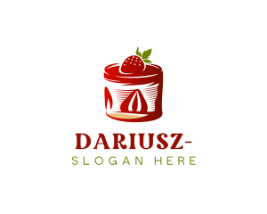 Strawberry Shortcake Cake Dessert Logo