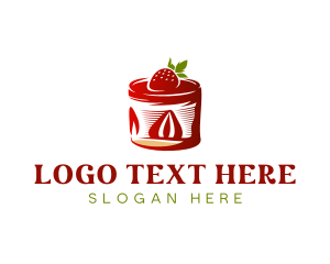 Strawberry Shortcake Cake Dessert Logo