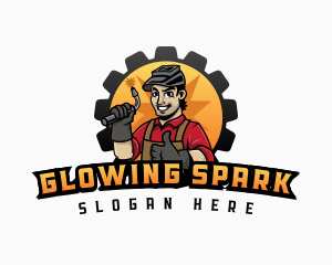 Welding Torch Gear logo design