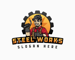 Welding Torch Gear logo design