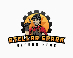 Welding Torch Gear logo design