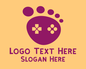 Game Developer - Purple Foot Step Controller logo design