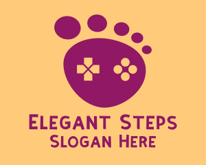 Purple Foot Step Controller logo design