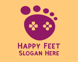 Feet - Purple Foot Step Controller logo design