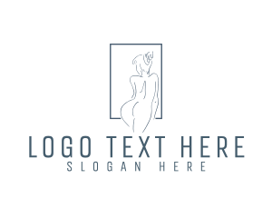 Undressed - Naked Woman Spa logo design