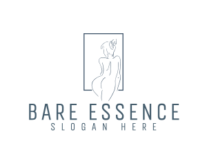 Undressed - Naked Woman Spa logo design