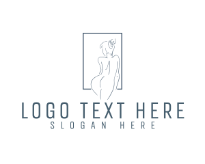 Aesthetician - Naked Woman Spa logo design